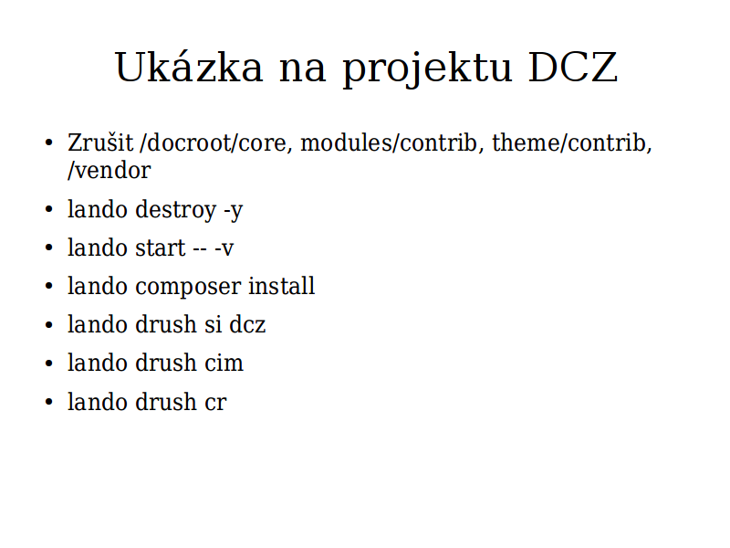 Ukázka na projektu DCZ