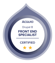 Acquia Drupal 8 Front End Specialist Badge