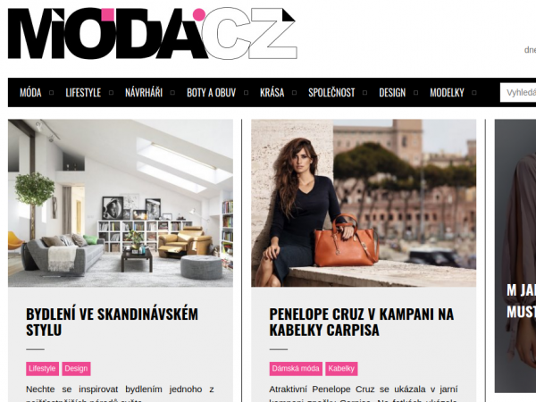 Moda.cz screenshot