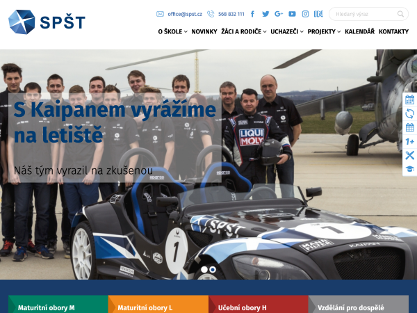 SPŠT - homepage